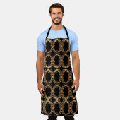 Golden Floral Ornate  Apron Schürze (Getragen)