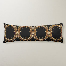 Golden Floral Ornate Body Pillow Seitenschläferkissen