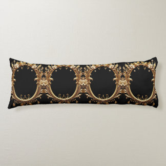 Golden Floral Ornate Body Pillow Seitenschläferkissen