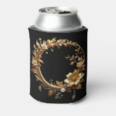 Golden Floral Ornate Frame Can Cooler Dosenkühler (Kanne Rückseite)