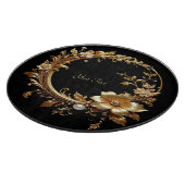 Golden Floral Ornate Frame Cutting Board Schneidebrett (Ecke)