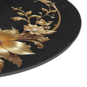 Golden Floral Ornate Frame Cutting Board Schneidebrett (Ecke)
