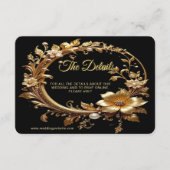 Golden Floral Ornate Frame Detail Begleitkarte (Vorderseite)