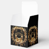 Golden Floral Ornate Frame Favor Box Geschenkschachtel (Geöffnet)
