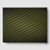 Golden Floral Ornate Frame Guest Book Gästebuch (Rückseite)