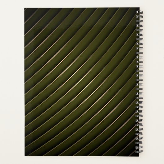 Golden Floral Ornate Frame Planner Planer (Rückseite)