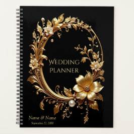 Golden Floral Ornate Frame Planner Planer