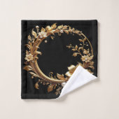 Golden Floral Ornate Towel Set (Waschlappen)