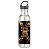 Golden Floral Ornate Water Bottle Edelstahlflasche (Vorderseite)