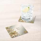 Golden Floral Paper Untersetzer (Vor Ort)