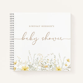 Golden Floral | Personalisiertes Gästebuch Notizblock