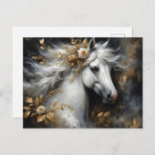 Golden Floral Postkarte (Vorne/Hinten)