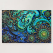 Golden Floral Puzzle (Horizontal)