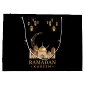 Golden Floral Ramadan Kareem Celebration Große Geschenktüte (Rückseite)