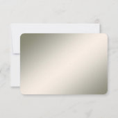 Golden floral RSVP Card Karte (Rückseite)