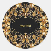 Golden Floral Sticker (Vorderseite)