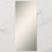 Golden Floral Wedding Menu Menükarte (Rückseite)