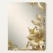 Golden Floral Wedding Planner Planer (Rückseite)