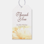 Golden Floral Wedding Vielen Dank Geschenkanhänger (Vorderseite)