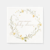 Golden Floral | WILDBLUME PERSONALISIERT Serviette (Vorderseite)