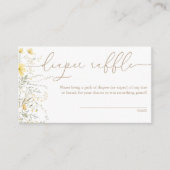 Golden Floral | Wildblume-Windeln Begleitkarte (Vorderseite)