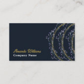 Golden Floral Wraath Design, Blumen Visitenkarte (Vorderseite)