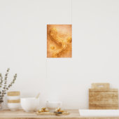 Golden Flow Abstract Wall Art – Luxury Gold Energy Poster (Küche)