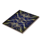Golden Flow on Deep Blue Fliese (Seite)