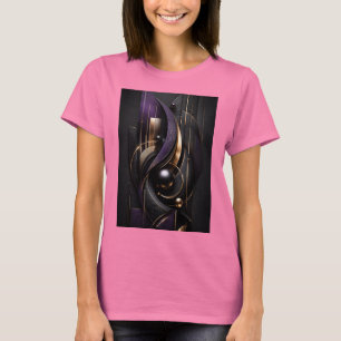 Golden Flow   Ultra 3D Abstrakte Komposition T-Shirt