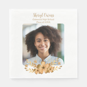 Golden Flower Abitur Hochschulabschluss Serviette