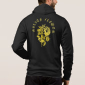 Golden Flower – Embroidered-Style Luxury Design Hoodie (Rückseite)