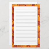 Golden Flower Pattern Briefpapier (Vorne/Hinten)