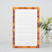 Golden Flower Pattern Briefpapier (Stehend Vorderseite)