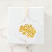 Golden Flowers Thank you! Geschenkanhänger (Beispiel)