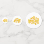 Golden Flowers Thank you! Konfetti (Vorderseiten)