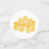 Golden Flowers Thank you! Konfetti (Klein Vorderseite)