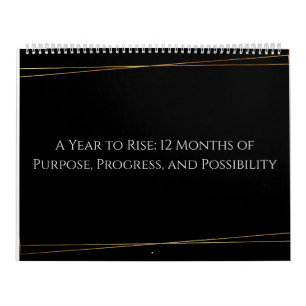 Golden Focus: Minimalistischer Inspirationskalende Kalender