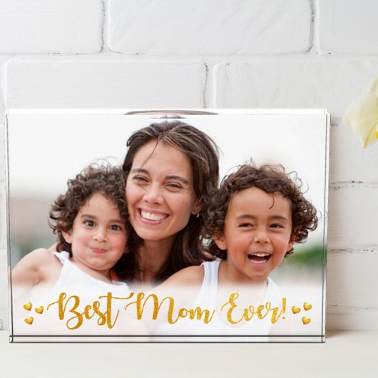 Golden Foil Beste Mama je leicht Border Fotoblock