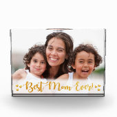 Golden Foil Beste Mama je leicht Border Fotoblock (Vorderseite)