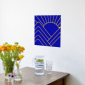 Golden Foil Blauer Déco Abstrakte Landschaft Foliendrucke (Ablage(Küche))