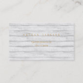 Golden Foil Butterfly White Wood Circles Vip Visitenkarte (Rückseite)