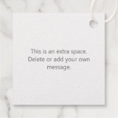 Golden Foil CUSTOM Schlichtes Elegantes Geschenkanhänger (Rückseite)