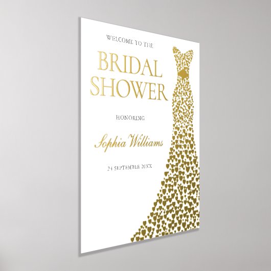 Golden Foil Dress Brautparty Grosses Willkommensze Foliendrucke (Ablage )