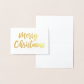 Golden Foil Frohe Weihnachtsschrift Typografie Folienkarte (Anzeige)