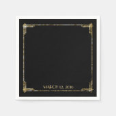 Golden Foil Gatsby Art Deco Serviette (Vorderseite)