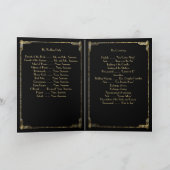Golden Foil Great Gatsby Art Deco Hochzeitsprogram Programm (Innenseite)
