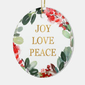 Golden Foil Joy Liebe Keramik Locarno Keramik Ornament (Links)