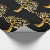 Golden Foil like Tree mit goldenen Herzen Geschenkpapier (Ecke)