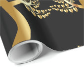 Golden Foil like Tree mit goldenen Herzen Geschenkpapier (Rolleneckpunkt)