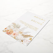 Golden Foil Magischer Blumensommer & Hochzeit im H Folieneinladung (Gedreht)